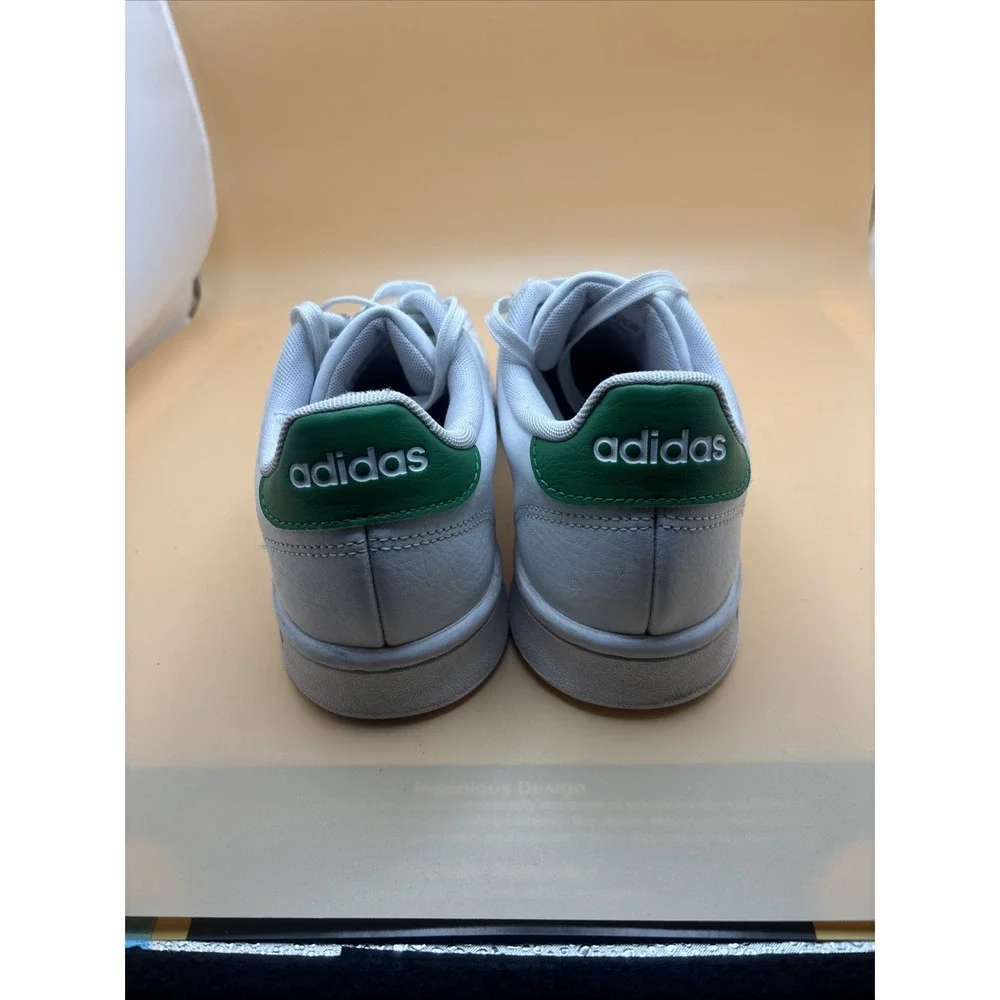 Adidas Advantage Mens Sneakers White Green Low Top F36424 Classic Athletic Shoes